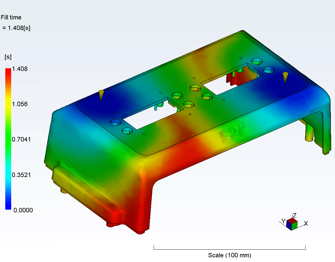 Moldflow analysis