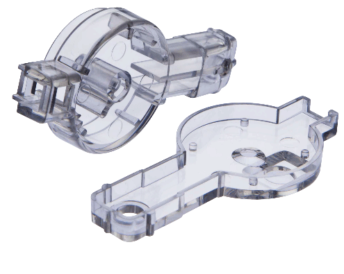 Clear injection moulded prototype parts